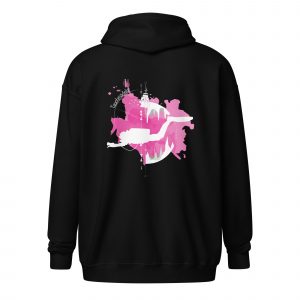 Tauchmädels - Unisex Heavy-Blend Zip Hoodie - Logo pink/schwarz