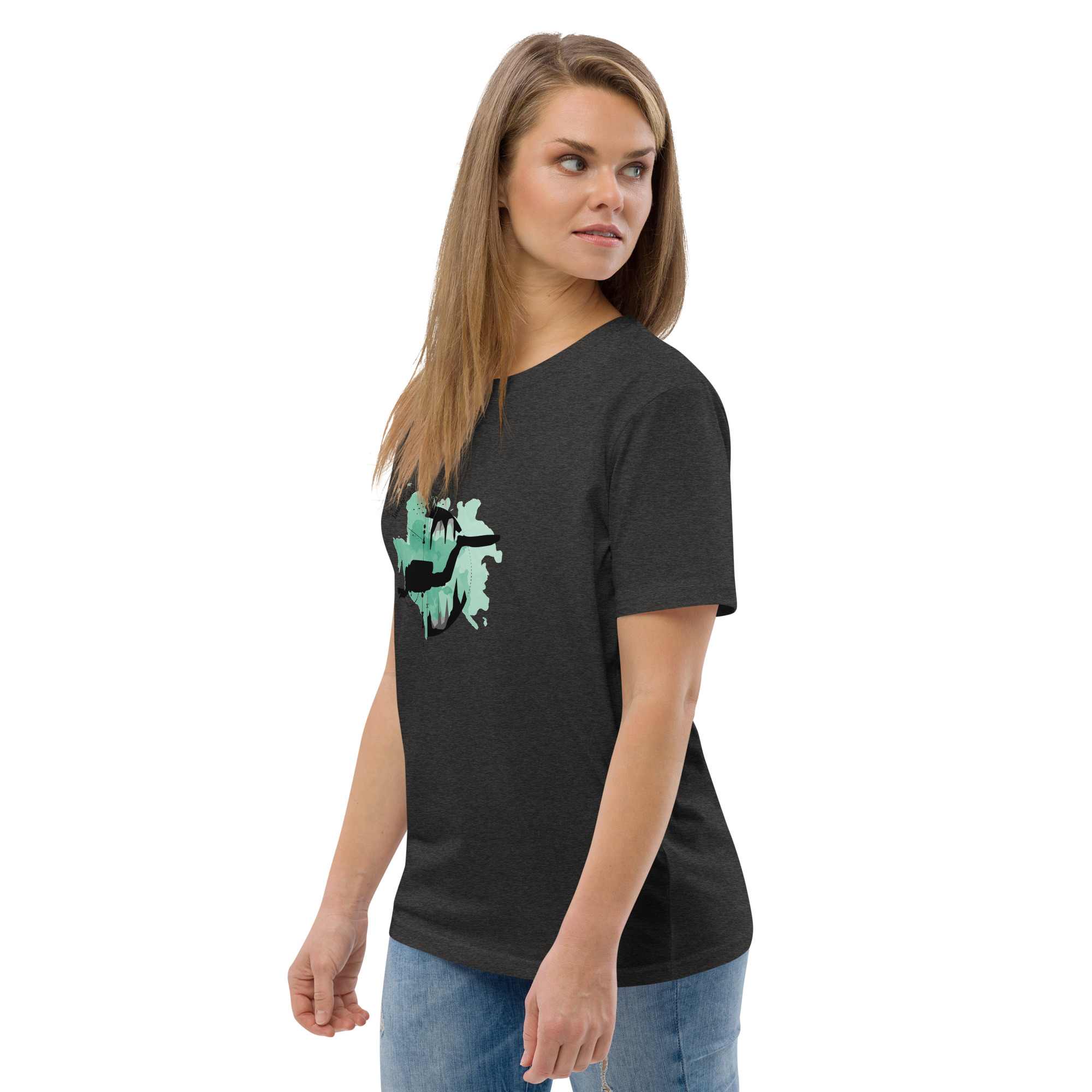 Unisex-Bio-Baumwoll-T-Shirt - Logo grün/schwarz – Bild 2