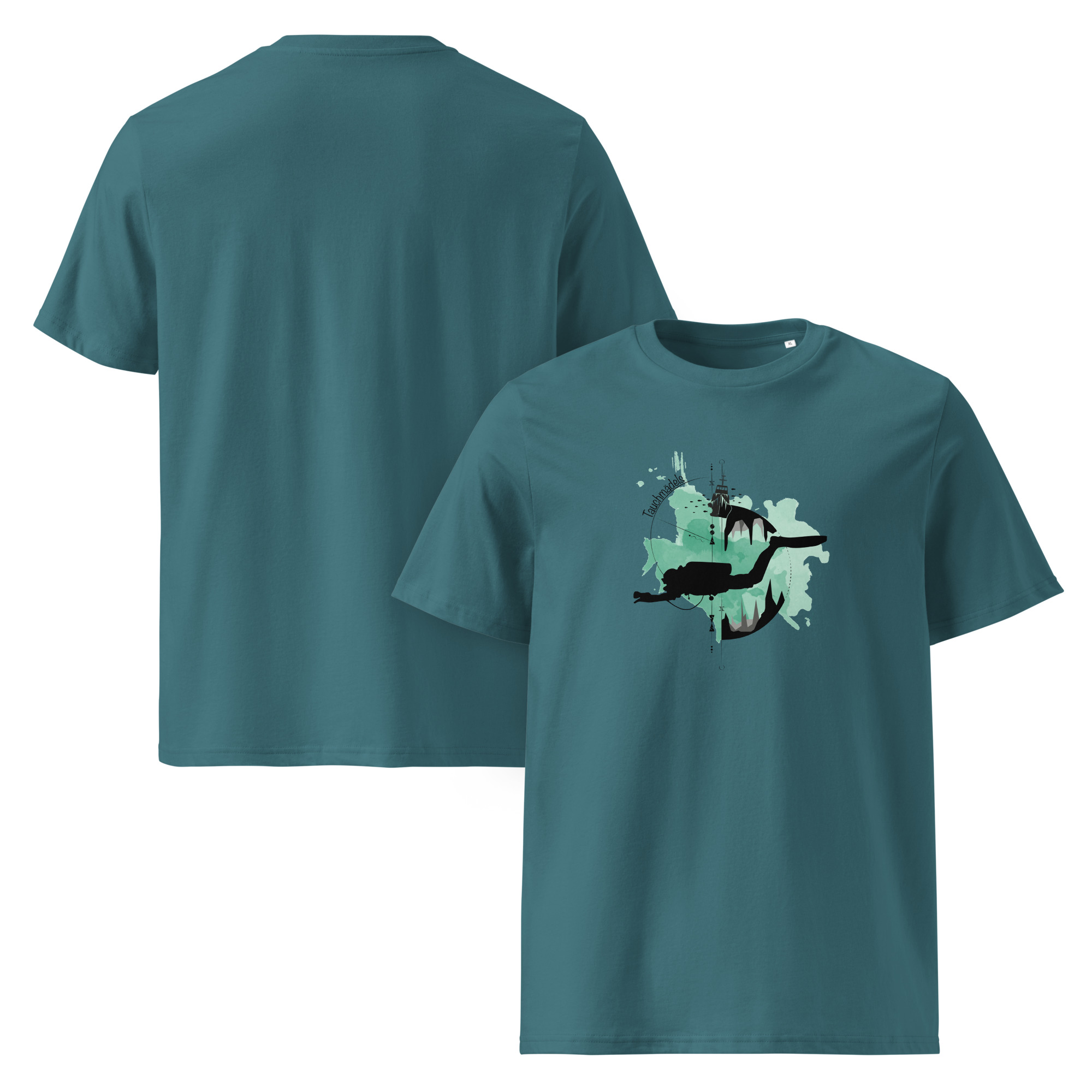 Unisex-Bio-Baumwoll-T-Shirt - Logo grün/schwarz – Bild 4