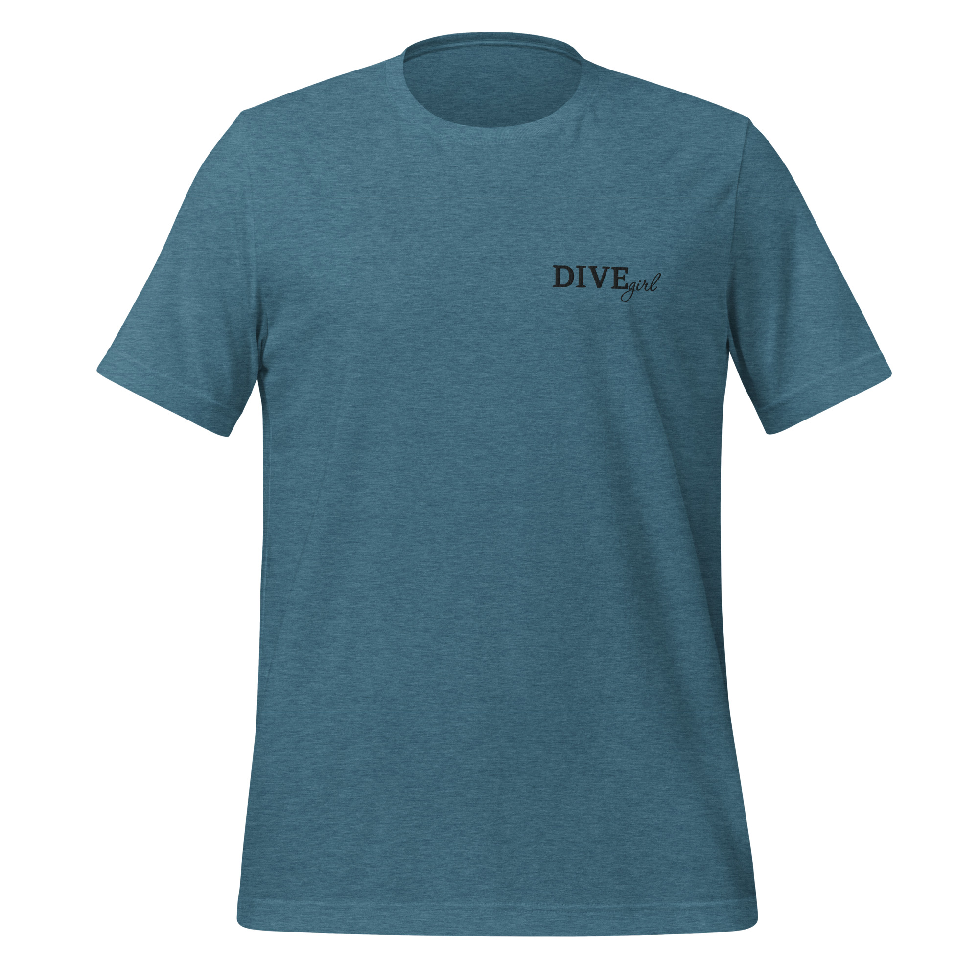 Divegirl - besticktes Unisex-T-Shirt – Bild 3