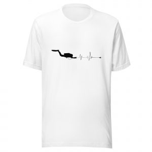 Herzschlag - bedrucktes Unisex-T-Shirt