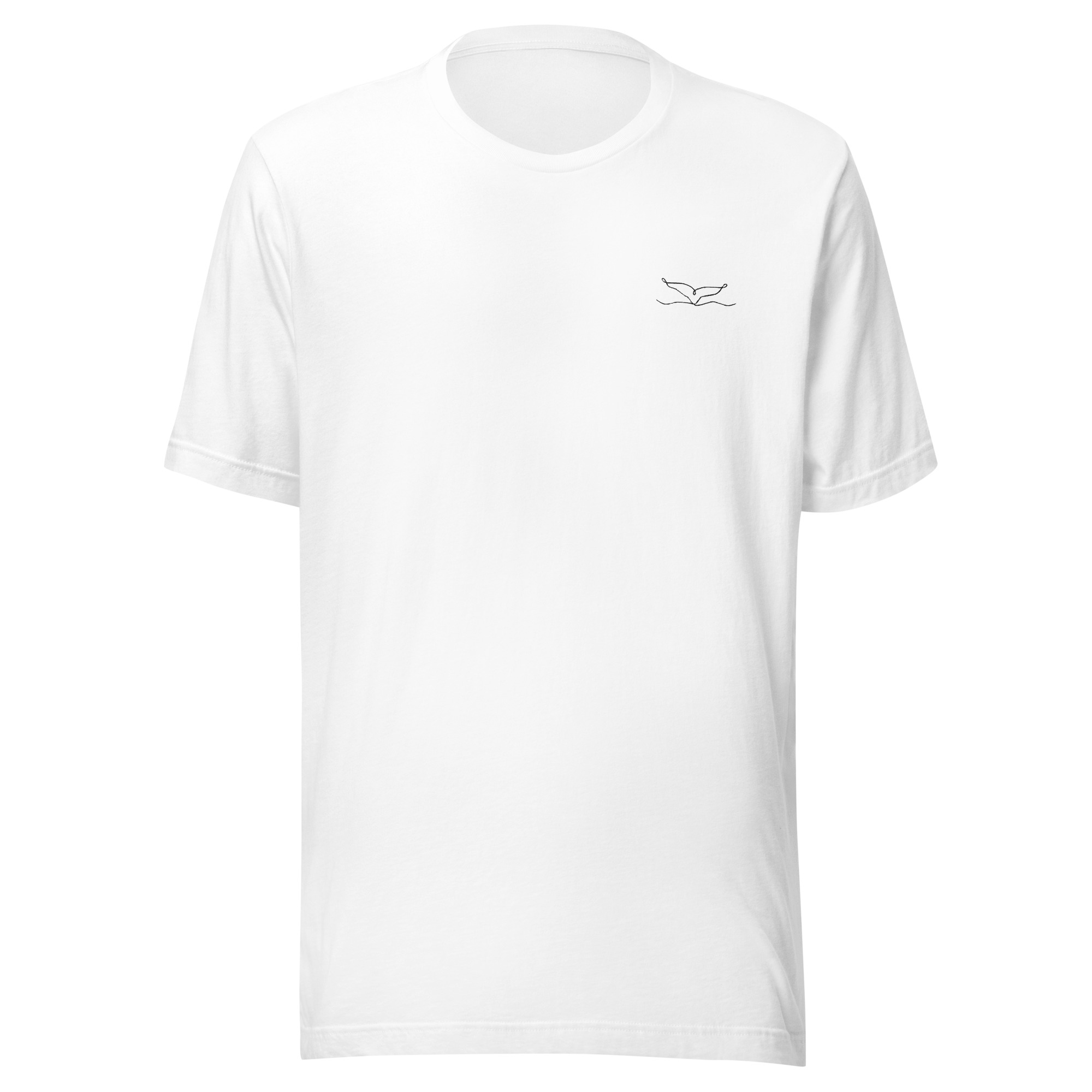 Flosse - besticktes Unisex-T-Shirt